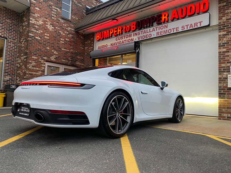 A white Porsche